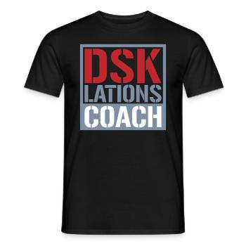 Deeskalationsteam DSKlations Coach Farben änderbar - Männer T-Shirt - Schwarz - Vorne - AI Model Male 178 light (178cm)