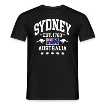 Sydney - T-shirt homme - noir - Devant - AI Model Male 178 light (178cm)