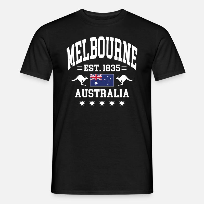 Melbourne - Männer T-Shirt - Schwarz