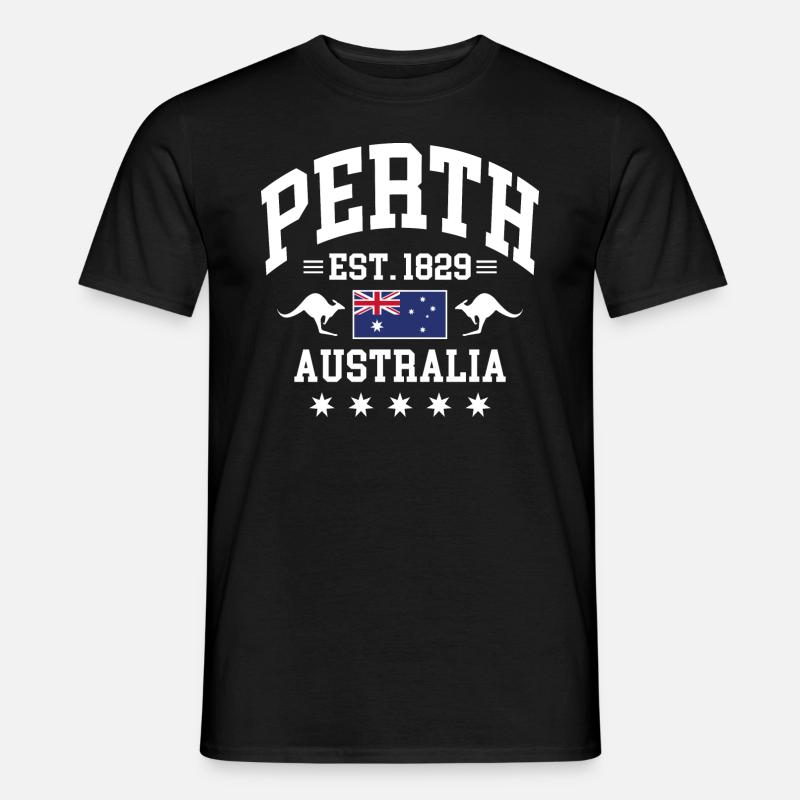 Perth - Männer T-Shirt - Schwarz