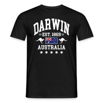 Darwin - Männer T-Shirt - Schwarz - Vorne - AI Model Male 178 light (178cm)