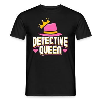 Detektivin Königin - Männer T-Shirt - Schwarz - Vorne - AI Model Male 178 light (178cm)