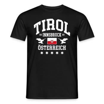 Tirol - Männer T-Shirt - Schwarz - Vorne - AI Model Male 178 light (178cm)