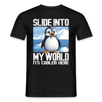 Pinguin Pinguine Lustiger Cooler Spruch - Männer T-Shirt - Schwarz - Vorne - AI Model Male 178 light (178cm)