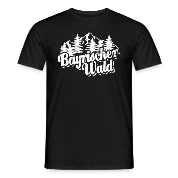 Bayrischer Wald - Wald und Berge Wandern Erholung - Männer T-Shirt - Schwarz - Vorne - AI Model Male 178 light (178cm)