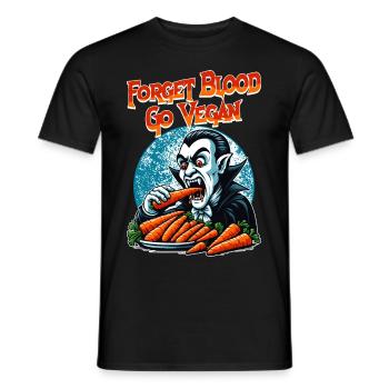 Oubliez le sang Go Vampire végétarien végétalien - T-shirt homme - noir - Devant - AI Model Male 178 light (178cm)