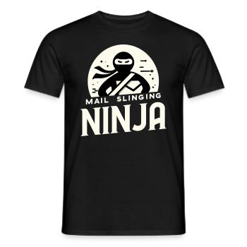 Postwurfsendung Ninja - Männer T-Shirt - Schwarz - Vorne - AI Model Male 178 light (178cm)