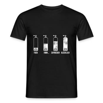 Tauchen Taucherflasche Luftdruck Tauchen Scuba Unt - Männer T-Shirt - Schwarz - Vorne - AI Model Male 178 light (178cm)
