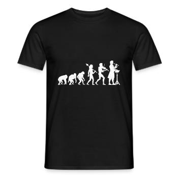 Evolution Music Teacher Music Class Musician - Men's T-Shirt - black - Front - AI Model Male 178 light (178cm)