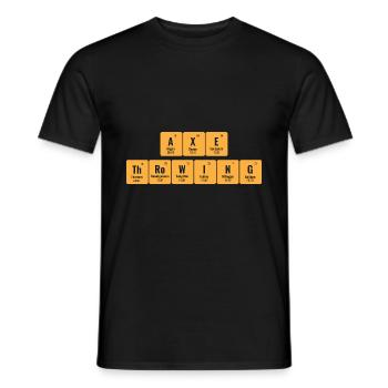 Hache Lancer Périodique Tableau Des Éléments Hachette - T-shirt homme - noir - Devant - AI Model Male 178 light (178cm)