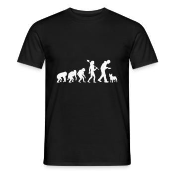 Evolution Bouledogue Français Frenchie Dog Lover Bulldo - T-shirt homme - noir - Devant - AI Model Male 178 light (178cm)