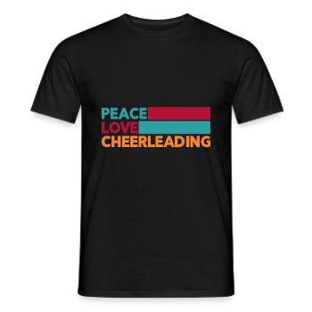 Peace Love Cheer Cheerleading Cheerdance Sports Tu - Männer T-Shirt - Schwarz - Vorne - AI Model Male 178 light (178cm)