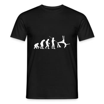 Evolution Graphic Gymnast Gymnastics Acrobat Acrob - Männer T-Shirt - Schwarz - Vorne - AI Model Male 178 light (178cm)