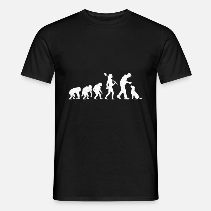 Retro Evolution Labrador Retriever Lab Hunde Apportieren - Männer T-Shirt - Schwarz