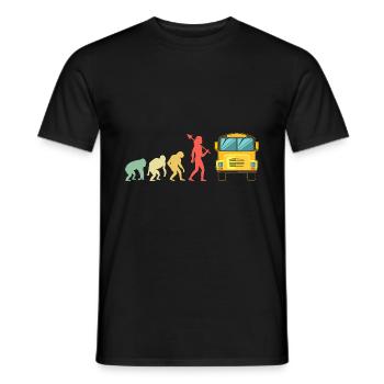 Evolution Bus Schule Bus Fahrer Fahren Busman - Männer T-Shirt - Schwarz - Vorne - AI Model Male 178 light (178cm)