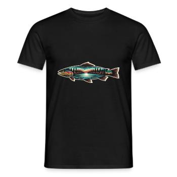 Forelle Fisch Angeln Angler Fischer Barsch Angler - Männer T-Shirt - Schwarz - Vorne - AI Model Male 178 light (178cm)