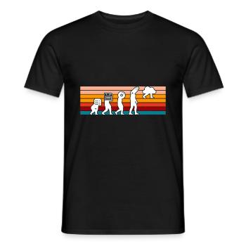 Evolution Of Man Coding Software Developer Program - Männer T-Shirt - Schwarz - Vorne - AI Model Male 178 light (178cm)