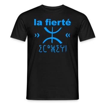 La fierté Amazigh Chleuh - T-shirt homme - noir - Devant - AI Model Male 178 light (178cm)