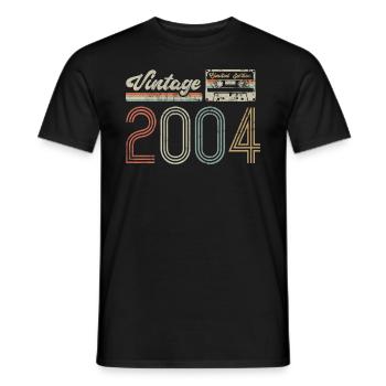 Limited Edition Vintage 2004 Geburtstag Geschenk - Männer T-Shirt - Schwarz - Vorne - AI Model Male 178 light (178cm)