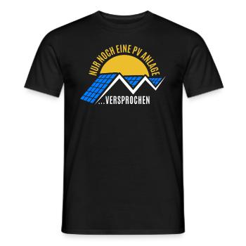 Photovoltaik - Nur noch eine PV Anlage Versprochen - Männer T-Shirt - Schwarz - Vorne - AI Model Male 178 light (178cm)