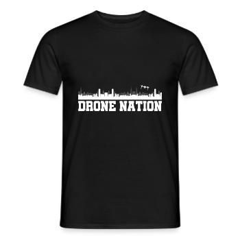 Drone Nation Graphic Drone Flying Quadcopter Pilot - Men's T-Shirt - black - Front - AI Model Male 178 light (178cm)