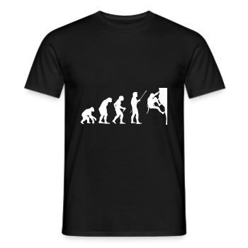 Climbing Evolution Boulderin Mountaineering Boulde - Männer T-Shirt - Schwarz - Vorne - AI Model Male 178 light (178cm)
