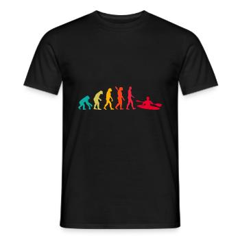 Evolution Graphic Kayaking Canoe Rowing Rower Padd - Männer T-Shirt - Schwarz - Vorne - AI Model Male 178 light (178cm)