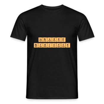 Periodisches System der Elemente Labrador Retriever La - Männer T-Shirt - Schwarz - Vorne - AI Model Male 178 light (178cm)