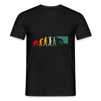 Evolution Graphic Climbing Climber Bouldering Boul - Männer T-Shirt - Schwarz - Vorne - AI Model Male 178 light (178cm)