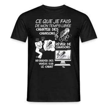 Chanson Chant Et Passion Cadeau Chanteur - T-shirt homme - noir - Devant - AI Model Male 178 light (178cm)