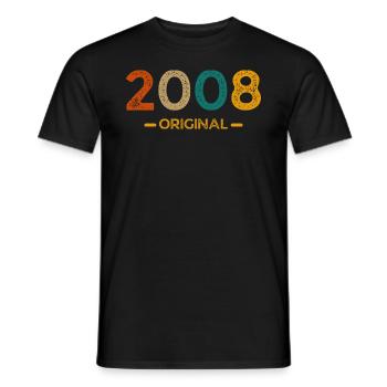 Original 2008 - Männer T-Shirt - Schwarz - Vorne - AI Model Male 178 light (178cm)