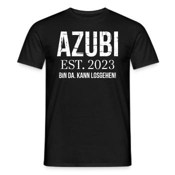 Azubi Geschenk Ausbildung 2023 Lehrling Spruch - Männer T-Shirt - Schwarz - Vorne - AI Model Male 178 light (178cm)