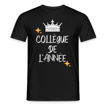Mon Collègue Est Royal Collègue de L'Année - T-shirt homme - noir - Devant - AI Model Male 178 light (178cm)