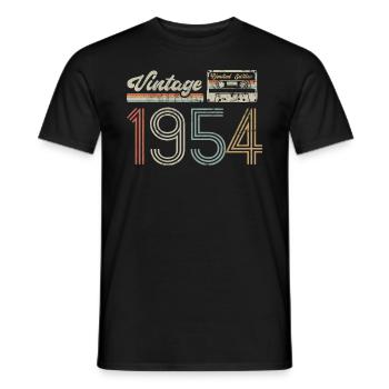 Limited Edition Vintage 1954 Geburtstag Geschenk - Männer T-Shirt - Schwarz - Vorne - AI Model Male 178 light (178cm)