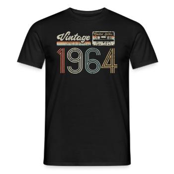 Limited Edition Vintage 1964 Geburtstag Geschenk - Männer T-Shirt - Schwarz - Vorne - AI Model Male 178 light (178cm)