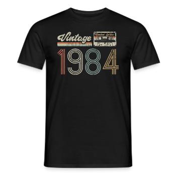 Limited Edition Vintage 1984 Geburtstag Geschenk - Männer T-Shirt - Schwarz - Vorne - AI Model Male 178 light (178cm)