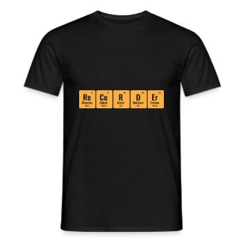 Enregistreur Tableau périodique des éléments Instrument Mus - T-shirt homme - noir - Devant - AI Model Male 178 light (178cm)
