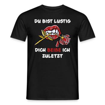 Du bist lustig dich beiße ich zuletzt Halloween - Männer T-Shirt - Schwarz - Vorne - AI Model Male 178 light (178cm)