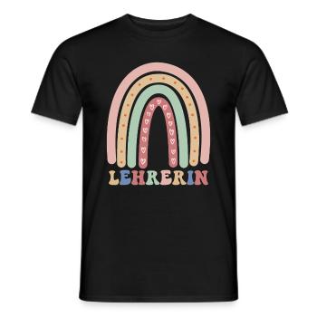 Klassenlehrerin Vintage Regenbogen Lehrerin - Männer T-Shirt - Schwarz - Vorne - AI Model Male 178 light (178cm)