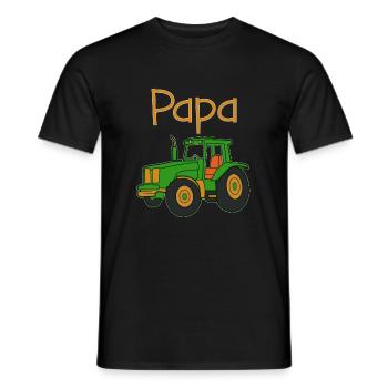Papa Bauer Traktor Papa Sohn Partnerlook Familien - Männer T-Shirt - Schwarz - Vorne - AI Model Male 178 light (178cm)
