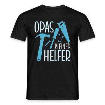 Kinder Werkzeug Opas Kleiner Helfer Jungen - Männer T-Shirt - Schwarz - Vorne - AI Model Male 178 light (178cm)