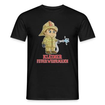 kleiner Feuerwehrmann Jungen Feuerwehr - Männer T-Shirt - Schwarz - Vorne - AI Model Male 178 light (178cm)