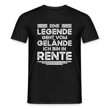 Rente Legende Gelände Renteneintritt Rentner - Männer T-Shirt - Schwarz - Vorne - AI Model Male 178 light (178cm)