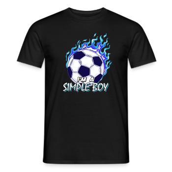 Simple Boy Soccer Young Soccer Boy Soccer - Men's T-Shirt - black - Front - AI Model Male 178 light (178cm)