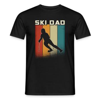 Retro Ski Dad Ski Papa - Männer T-Shirt - Schwarz - Vorne - AI Model Male 178 light (178cm)