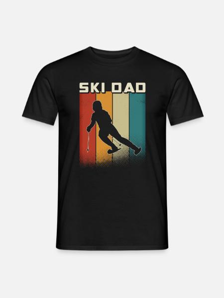 Retro Ski Dad Ski Papa - Men's T-Shirt - black