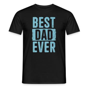 Bester Papa Vatertag schlicht Vater Best Dad Ever - Männer T-Shirt - Schwarz - Vorne - AI Model Male 178 light (178cm)