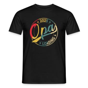 Opa 2025 Loading Retro Werdender Opa 2025 - Männer T-Shirt - Schwarz - Vorne - AI Model Male 178 light (178cm)