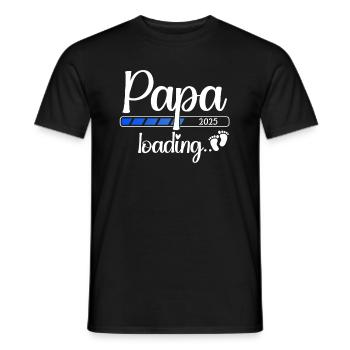 Papa 2025 Loading Pregnant 2025 Papa Est. 2025 - Men's T-Shirt - black - Front - AI Model Male 178 light (178cm)
