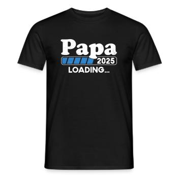 Papa 2025 Loading Parents 2025 Papa Est. 2025 - Men's T-Shirt - black - Front - AI Model Male 178 light (178cm)